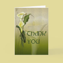 White Calla Wedding Thank You cards