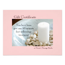 White Candle Gift Certificate Announcements