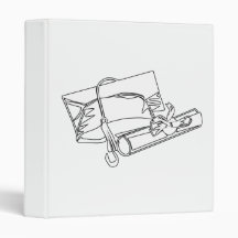 White Cap & Diploma Vinyl Binders