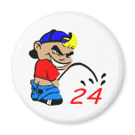 White Cartoon Boy Piss 24 magnets