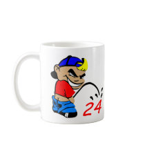 White Cartoon Boy Piss 24 Coffee Mugs