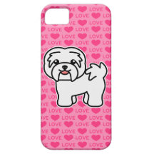 White Cartoon Havanese Love iPhone 5 Covers
