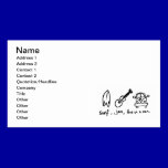 WHITE CARTOON SURFERS SURF JAM LIVE VAN MOTTO FUN business cards