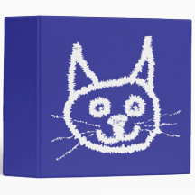 White Cat. 3 Ring Binder