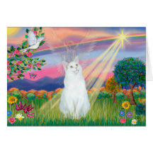White Cat - Cloud Angel Cards