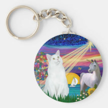 White Cat - Magical Night Key Chain