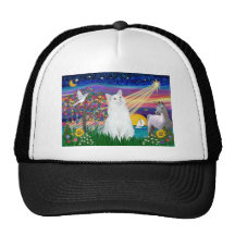 White Cat - Magical Night Trucker Hats