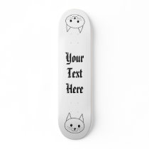 White Cat Skate Deck