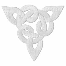 White Celtic Irish Knotwork Pattern Design Polo Shirt