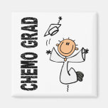 White CHEMO GRAD 1 (Bone Cancer) Fridge Magnets