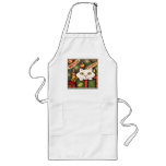 White Christmas Cat Apron