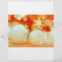 White Christmas Ornaments Flyers