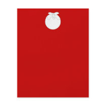 White Christmas Pudding, on Red. Personalized Flyer