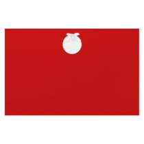 White Christmas Pudding, on Red. Customized Stationery