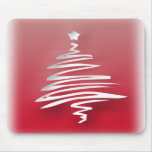 White Christmas Tree Mouse Mats