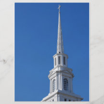 White Church Steeple Personalized Flyer