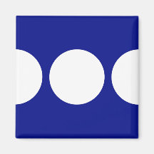White Circles on Blue Magnets