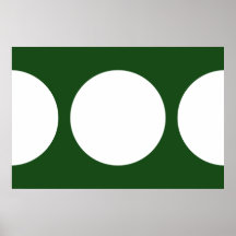 White Circles on Green Posters
