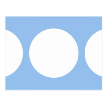 White Circles on Light Blue Post Cards