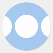 White Circles on Light Blue Sticker