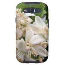 White citrus blossoms covered in dew samsung galaxy SIII case