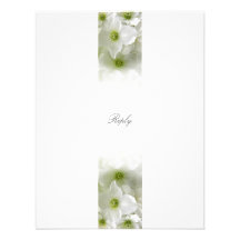 White Clematis - Civil Partnership Reply Card Personalized Announcements