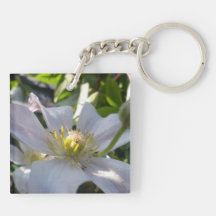 White Clematis II Key Chain