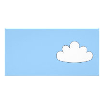 White Cloud motif. On Blue. Photo Cards
