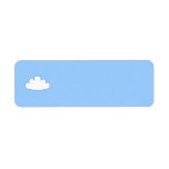 White Cloud motif. On Blue. Return Address Labels