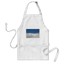 White Clouds on Blue Sky Aprons
