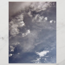 White clouds on blue sky full color flyer