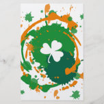 White Clover With Ink Background Full Color Flyer