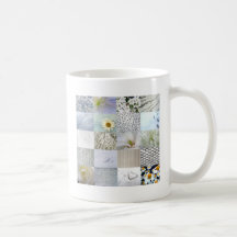 White Colour Photograph Collage Coffee Mug