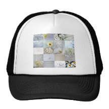 White Colour Photograph Collage Trucker Hat