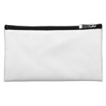 White Colour Sueded Medium Cosmetic Makeup Bags