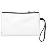 White Colour Sueded Mini Clutch Wristlet Purses