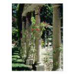 White Columns and roses - Parc Monceau, France flo Postcard