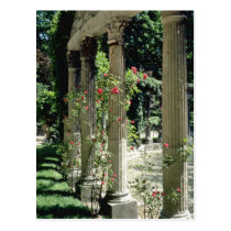 White Columns and roses - Parc Monceau, France flo postcards