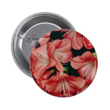 White Coral azalea blossoms flowers Pinback Button