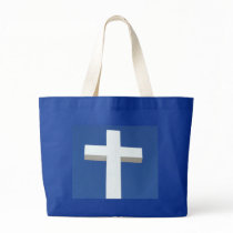 White Cross Tote Bags