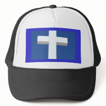 White Cross Mesh Hats