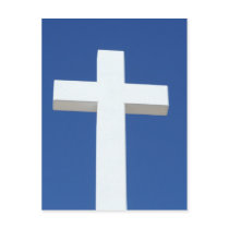 White Cross Post Card