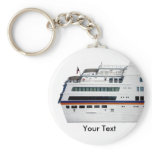 White Cruise Ship Covered Decks Keyring keychains