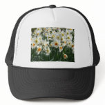 white daffodils trucker hat