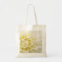 White Dahlia Tote Bag