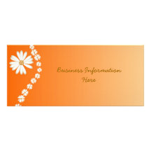 White Daisies on Orange 2012 Calendar Bookmark Rack Card Design
