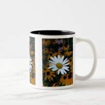 White Daisy and Blackeyed Susans Mug