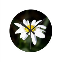 White Daisy Clocks