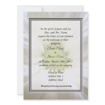 white daisy flower weddings announcements