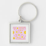 White Daisy Key Chains